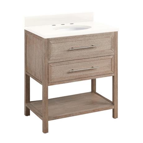 30" Robertson Console Vanity with Undermount Sink - Brushed White