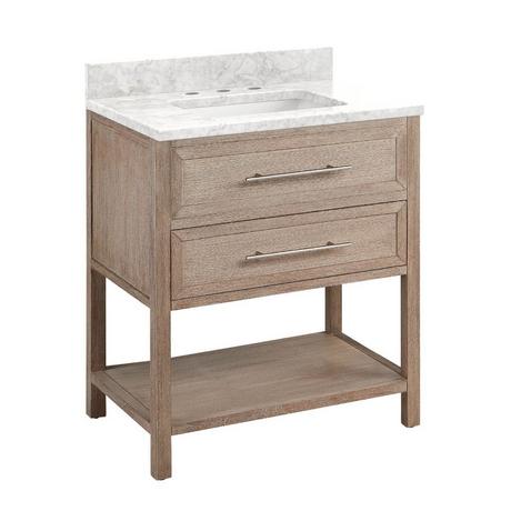 30" Robertson Console Vanity with Rectangular Undermount Sink - Brushed White