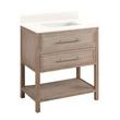 30" Robertson Vanity with Rectangular Undermount Sink - Brushed White - Arctic White - 0 Holes, , large image number 1