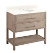 36" Robertson Vanity with Undermount Sink - Brushed White - Arctic White Quartz - Widespread, , large image number 1