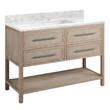 48" Robertson Vanity with Rectangular Undermount Sink - Brushed White - Carrara Marble - Single Hole, , large image number 0