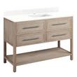 48" Robertson Vanity with Rectangle Undermount Sink - Brushed White - Feathered White - Single Hole, , large image number 0