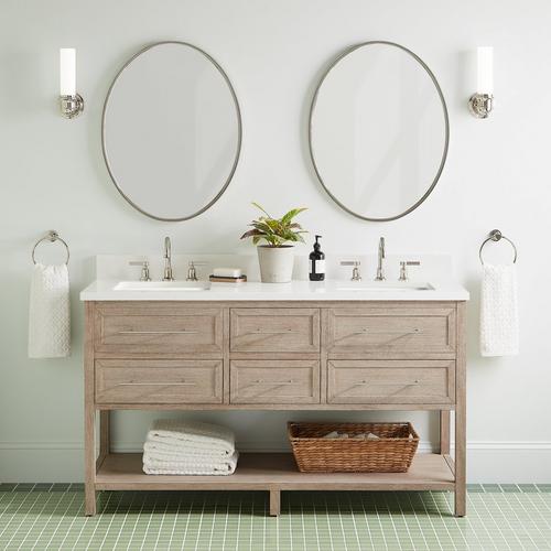 60" Robertson Console Vanity - Brushed White