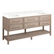 72" Robertson Vanity with Rectangle Undermount Sinks - Brushed White - Feathered White - Single Hole, , large image number 0