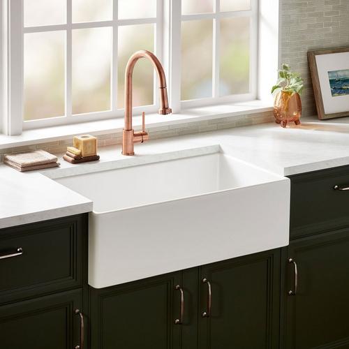 33" Rowena Fireclay Farmhouse Sink