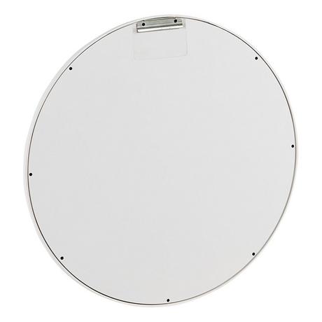 Novak Round Wood Vanity Mirror - Bright White