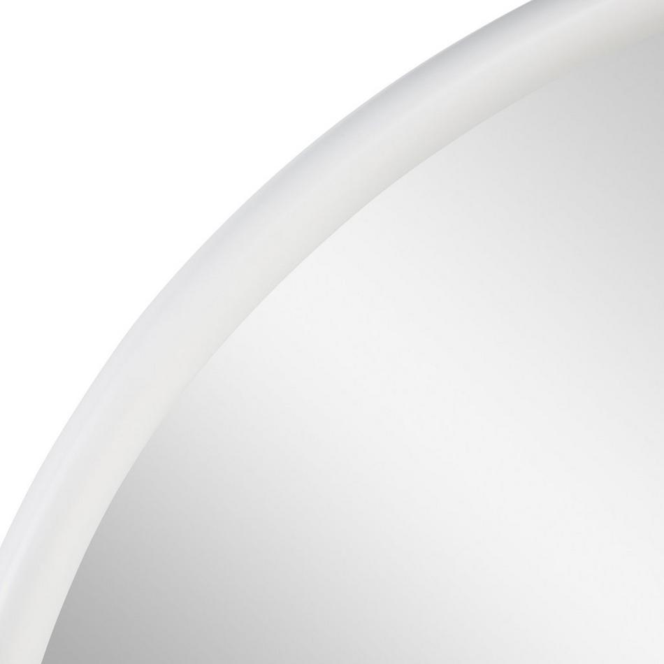 34" Novak Round Wood Vanity Mirror - Bright White, , large image number 3