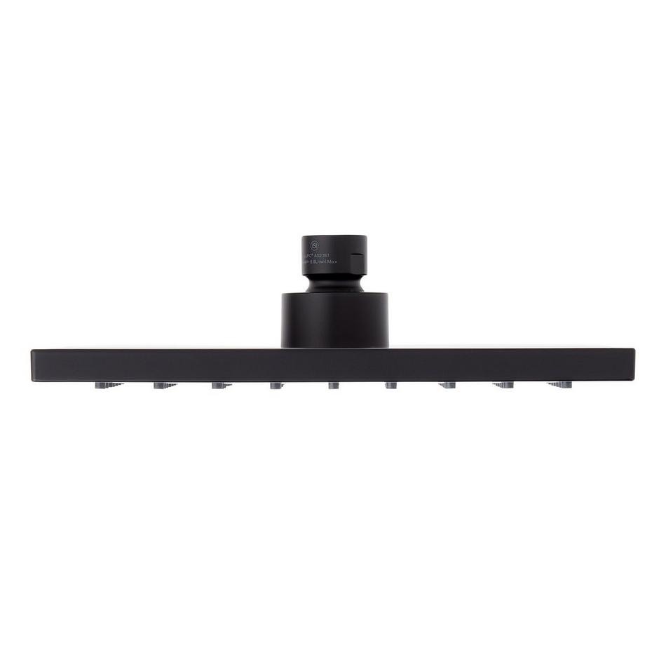 Rigi Square Rainfall Shower Head - Matte Black, , large image number 1