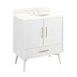 30" Novak Vanity with Undermount Sink - Bright White - Arctic White Quartz - Widespread, , large image number 1