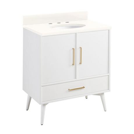 30" Novak Vanity with Undermount Sink - Bright White