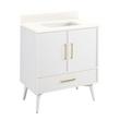 30" Novak Vanity with Rectangular Undermount Sink - Bright White - Arctic White - No Faucet Holes, , large image number 1