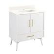 30" Novak Vanity with Rectangular Undermount Sink - Bright White - Arctic White Quartz - Single Hole, , large image number 1