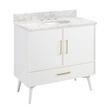 36" Novak Vanity with Undermount Sink - Bright White - Carrara Marble - Widespread, , large image number 0