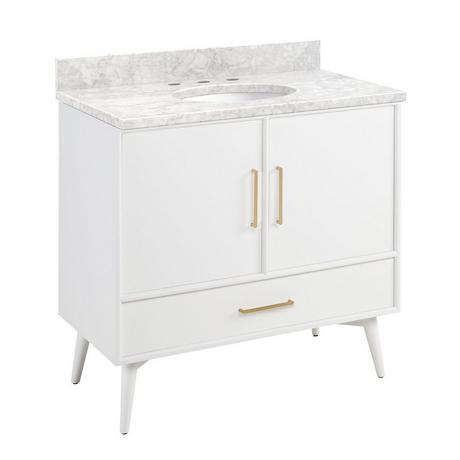 36" Novak Vanity with Undermount Sink - Bright White