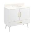 36" Novak Vanity with Undermount Sink - Bright White - Arctic White Quartz - Widespread, , large image number 1