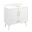 36" Novak Vanity with Undermount Sink - Bright White - Feathered White Quartz - Widespread, , large image number 0