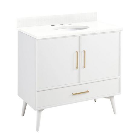 36" Novak Vanity with Undermount Sink - Bright White