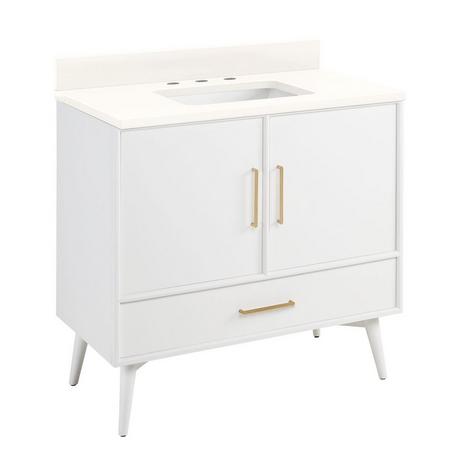 36" Novak Vanity with Rectangular Undermount Sink - Bright White