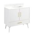 36" Novak Vanity with Rectangular Undermount Sink - Bright White - Feathered White - Single Hole, , large image number 0