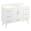 48" Novak Vanity with Undermount Sink - Bright White - Arctic White Quartz - Widespread, , large image number 1