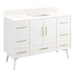 48" Novak Vanity with Rectangular Undermount Sink - Bright White - Arctic White Quartz - Widespread, , large image number 1
