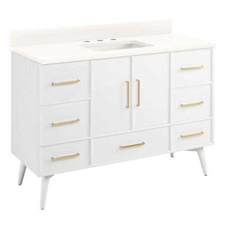 48" Novak Vanity with Rectangular Undermount Sink - Bright White