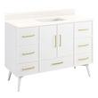 48" Novak Vanity with Rectangular Undermount Sink - Bright White - Arctic White - No Faucet Holes, , large image number 1