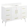 48" Novak Vanity with Rectangular Undermount Sink - Bright White - Feathered White - Single Hole, , large image number 0