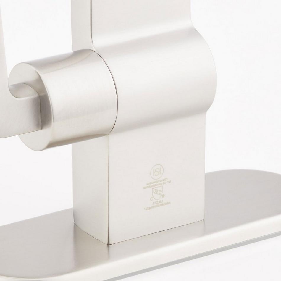 Drea Single-Hole Bathroom Faucet with Deck Plate - Brushed Nickel, , large image number 2