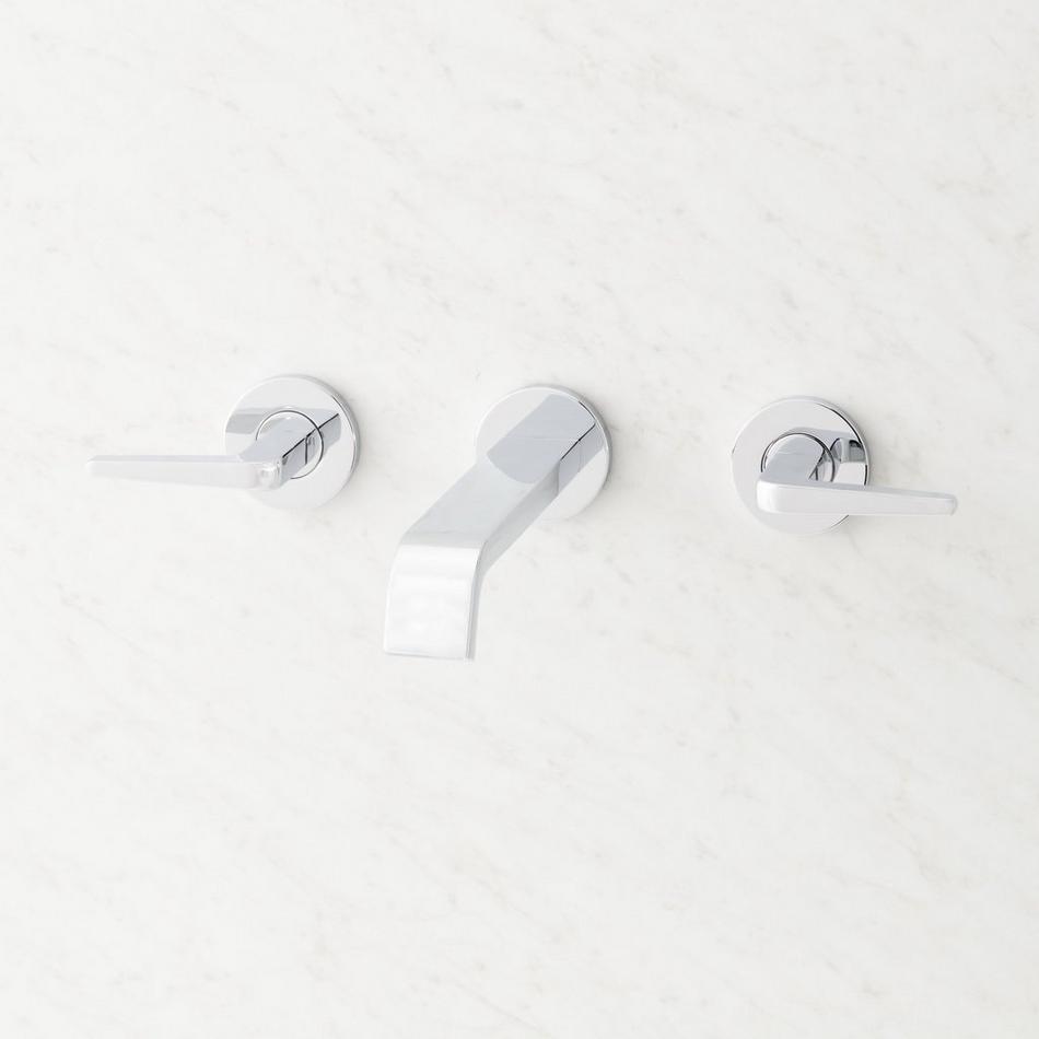 Drea Wall-Mount Bathroom Faucet with Rough-In Valve - Chrome, , large image number 0