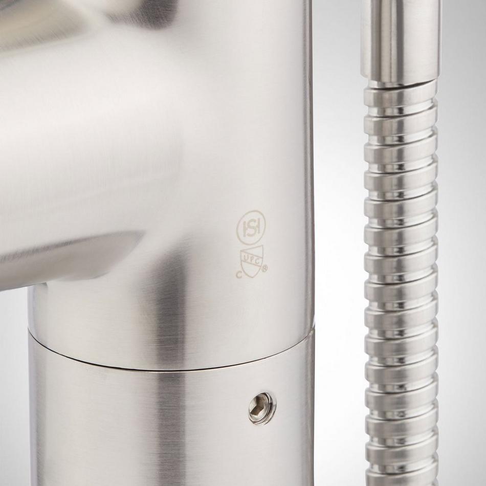 Drea Freestanding Tub Faucet with Hand Shower and Rough-In Valve - Brushed Nickel, , large image number 3