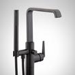 Drea Freestanding Tub Faucet with Hand Shower and Rough-In Valve with Stops - Matte Black, , large image number 1