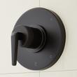 Drea Pressure Balance Shower Valve Trim with Rough-In Valve - Matte Black, , large image number 0