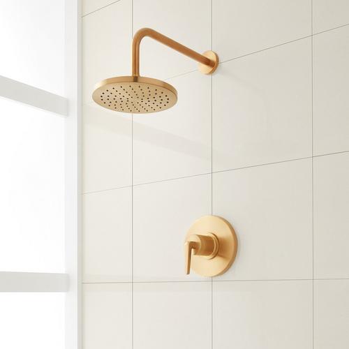 Drea Pressure Balance Shower System in Brushed Gold