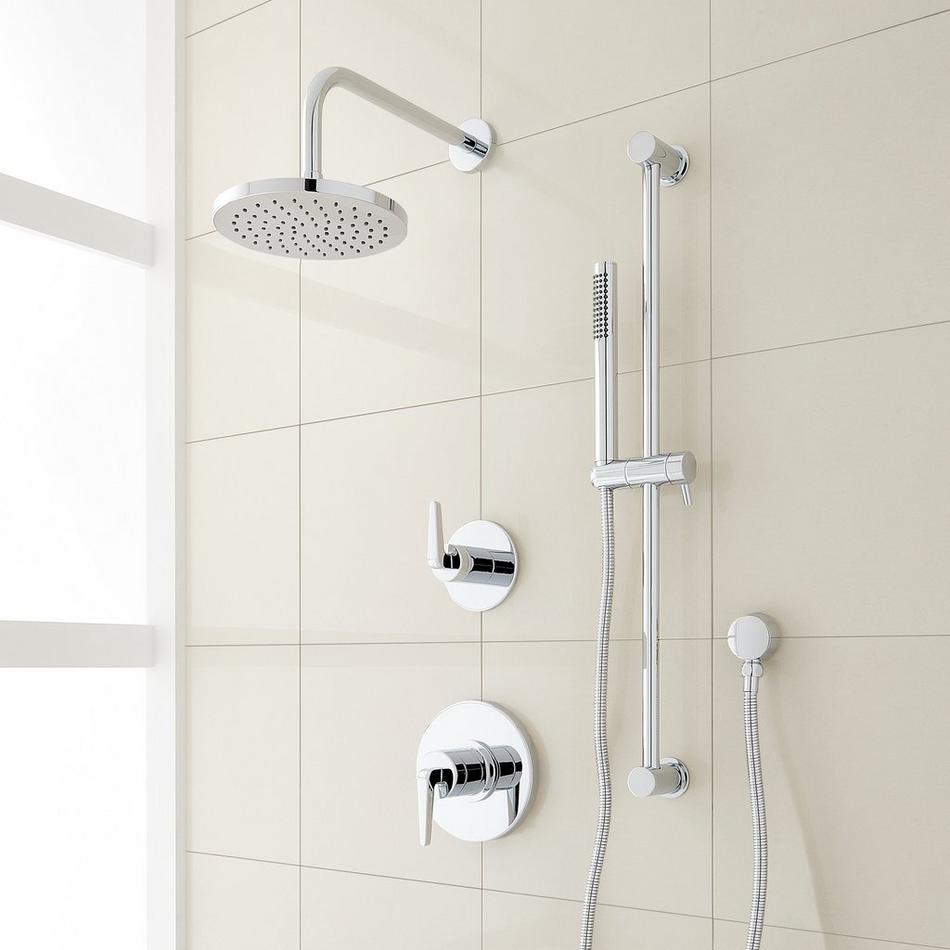 Drea Pressure Balance Shower System with Slide Bar and Hand Shower, , large image number 2