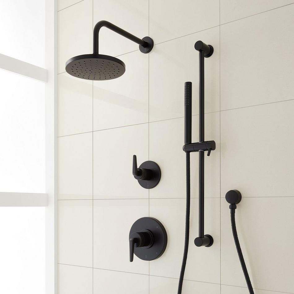 Drea Pressure Balance Shower System with Slide Bar and Hand Shower, , large image number 3