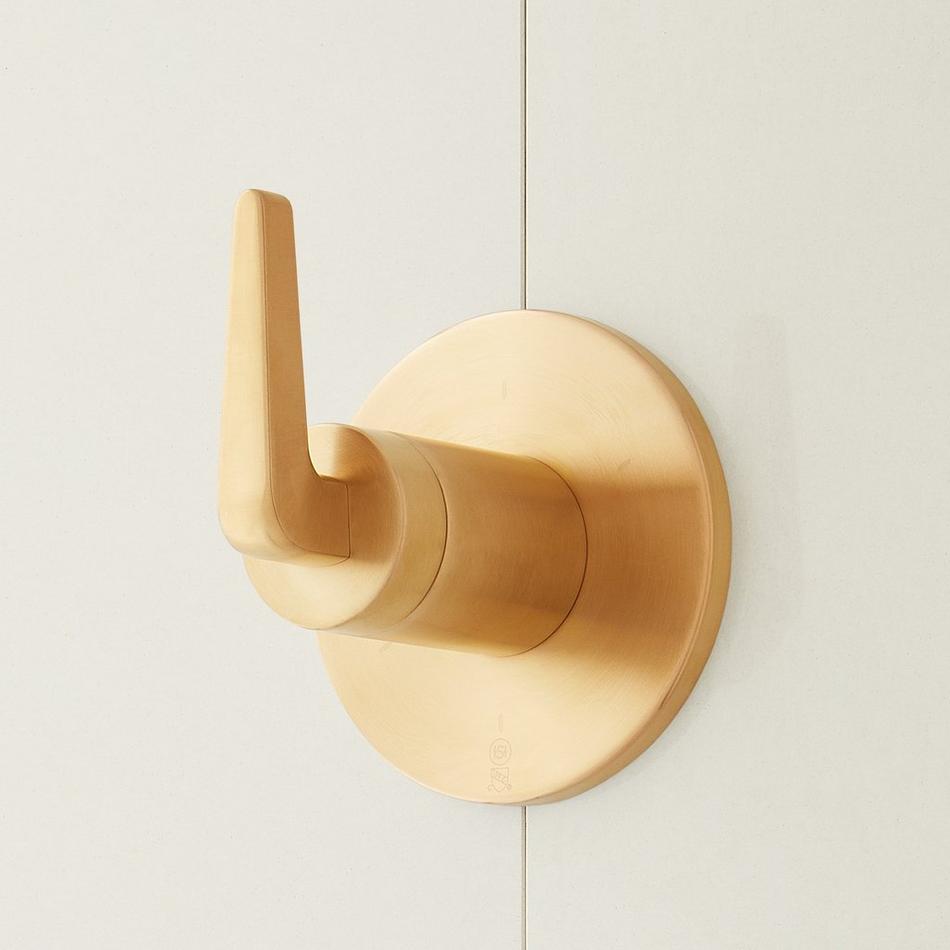 Drea Pressure Balance Shower System with Slide Bar and Hand Shower - Brushed Gold, , large image number 4
