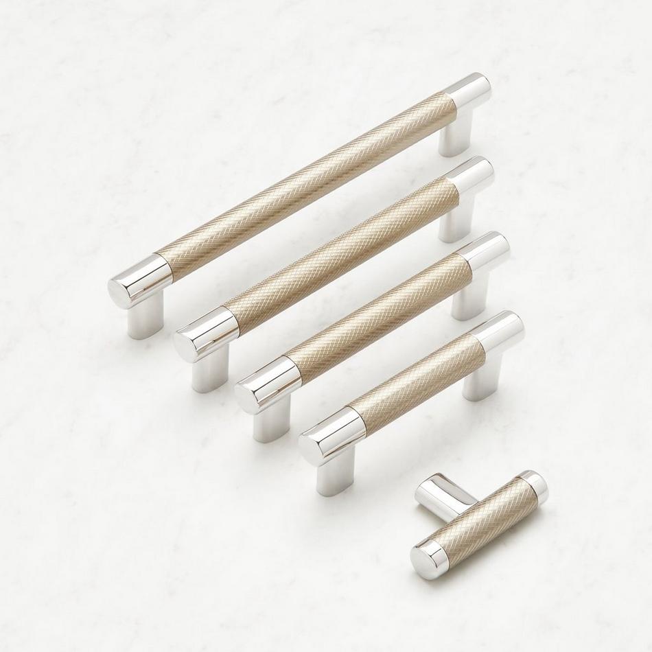 5-1/8" Jerico Cabinet Pull - Polished Nickel/Golden Champagne, , large image number 1