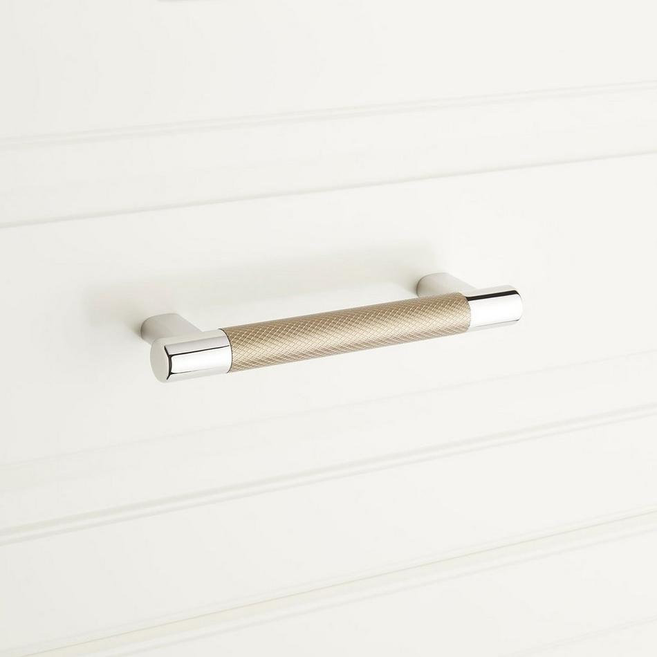 5-1/8" Jerico Cabinet Pull - Polished Nickel/Golden Champagne, , large image number 3