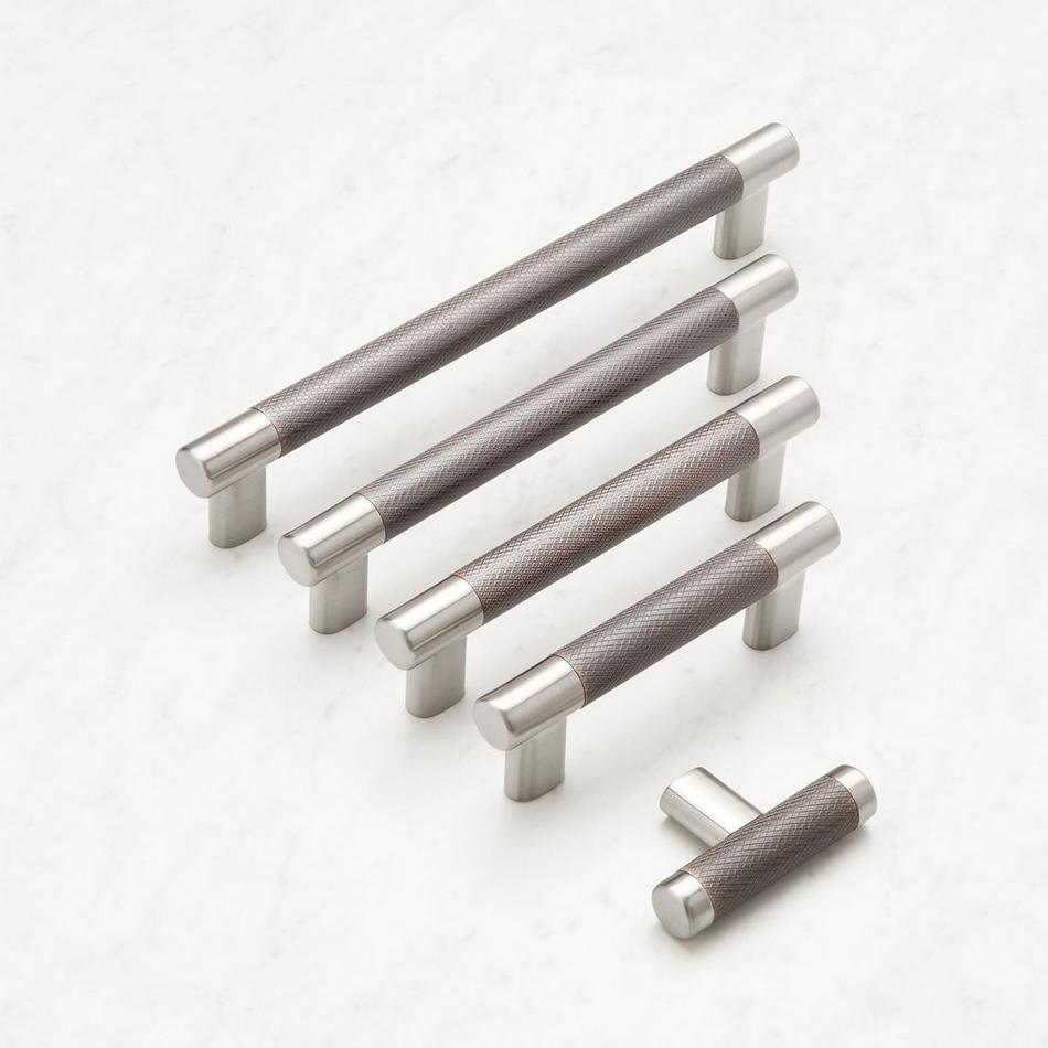8" Jerico Cabinet Pull - Satin Nickel/Oil Rubbed Bronze, , large image number 1