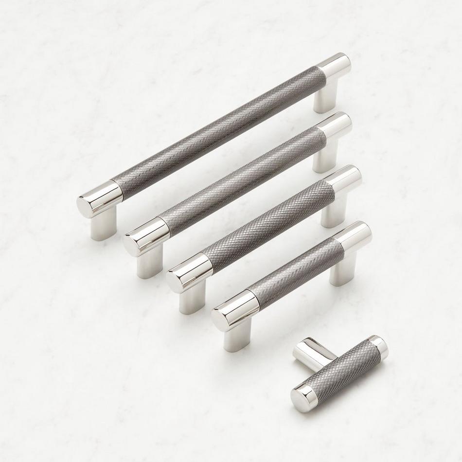 8" Jerico Cabinet Pull - Polished Nickel/Gunmetal, , large image number 1