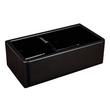 33" Grigham Double Bowl Fireclay Farmhouse Sink - Gloss Black, , large image number 1