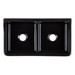 33" Grigham Double Bowl Fireclay Farmhouse Sink - Gloss Black, , large image number 3