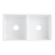 33" Rowena Double Bowl Fireclay Farmhouse Sink - White, , large image number 3