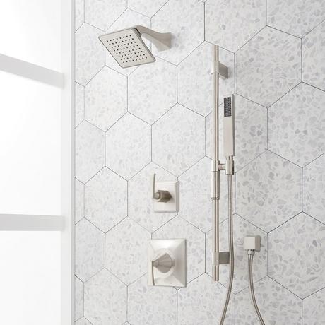 Vilamonte Pressure Balance Shower System with Slide Bar and Hand Shower