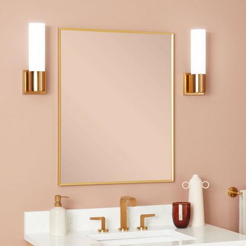 Kardon Rectangular Framed Mirror - Satin Gold