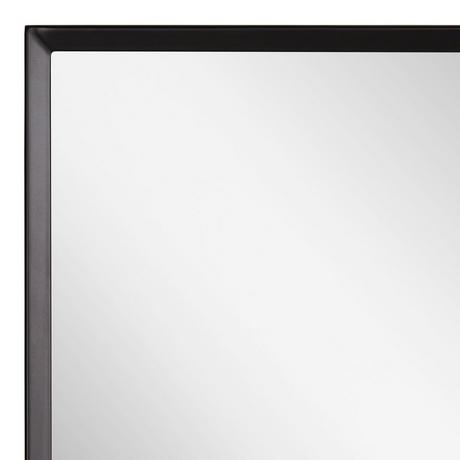 Signature Hardware 950961-36 Carpini 35-7/8 inch x 31 inch Framed Bathroom Mirror - Nickel, Silver