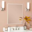 24" Kardon Rectangular Framed Mirror - Satin White, , large image number 0