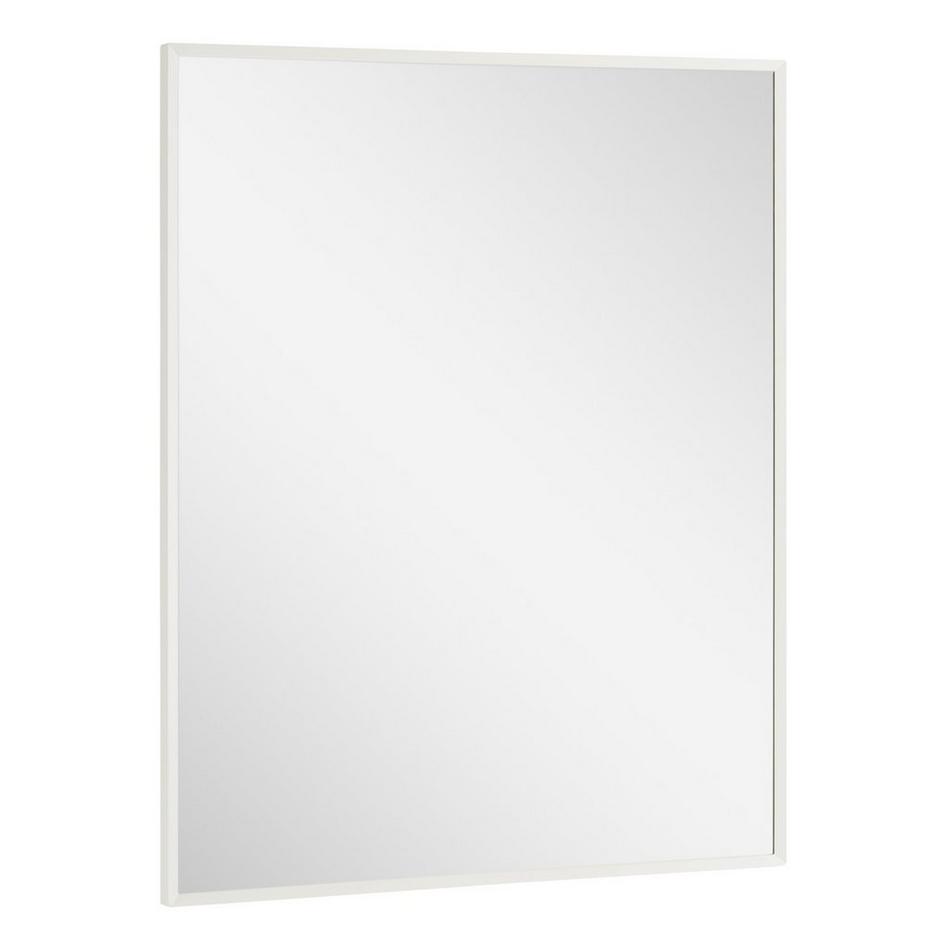 24" Kardon Rectangular Framed Mirror - Satin White, , large image number 1