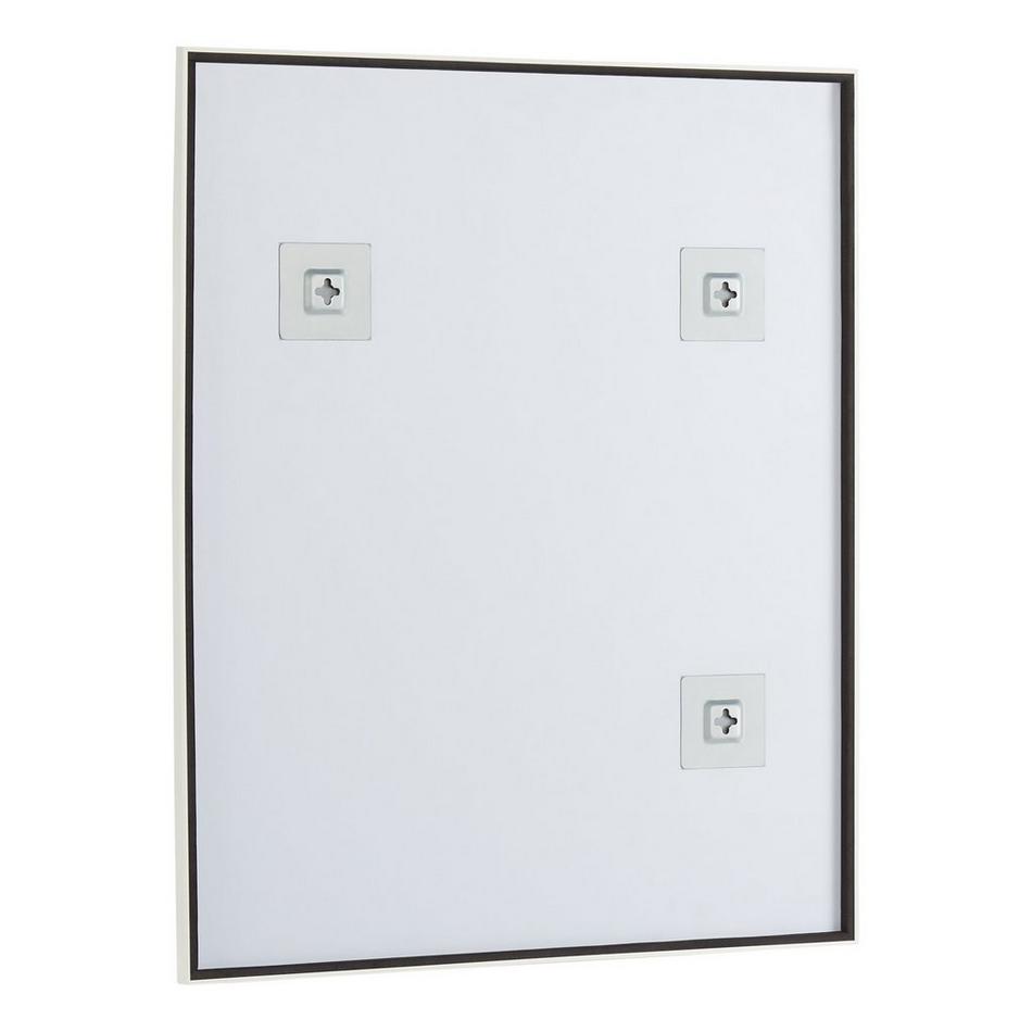 24" Kardon Rectangular Framed Mirror - Satin White, , large image number 2